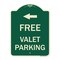 Signmission Free Valet Parking with Left Arrow Heavy-Gauge Aluminum Architectural Sign, 24" x 18", G-1824-23943 A-DES-G-1824-23943 - alternate 1